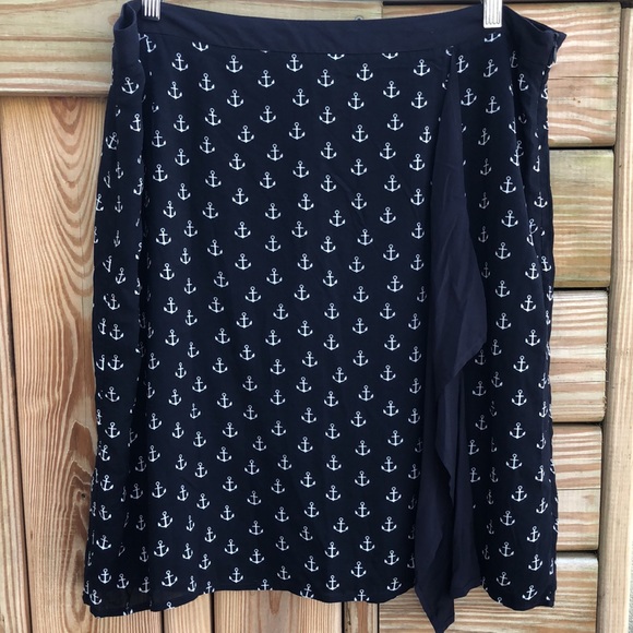 Like new! - OLSEN Europe Nautical Anchor Print Skirt - Picture 3 of 6